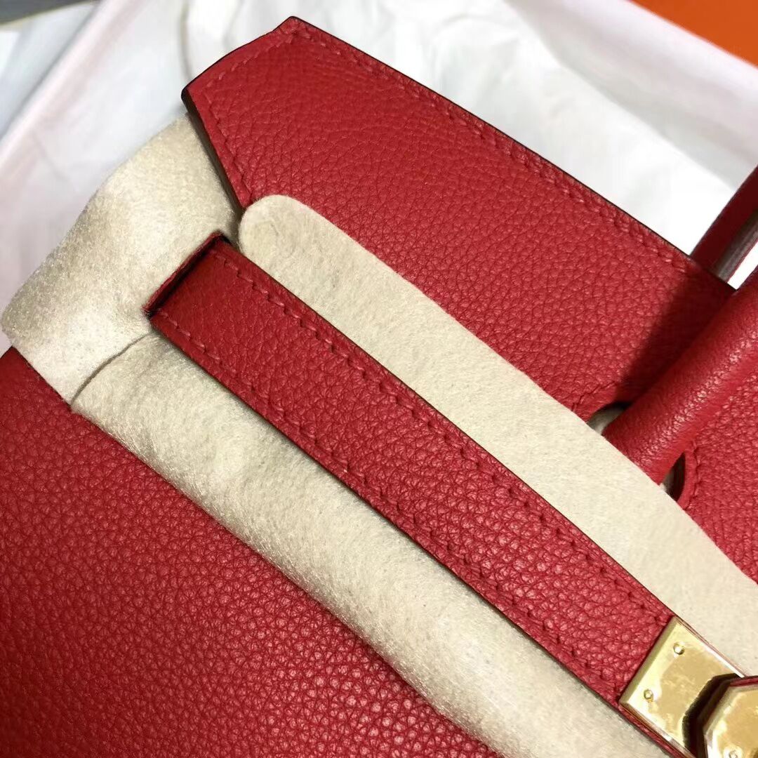 Hermes Birkin 30cm Bag in Original Togo Leather red